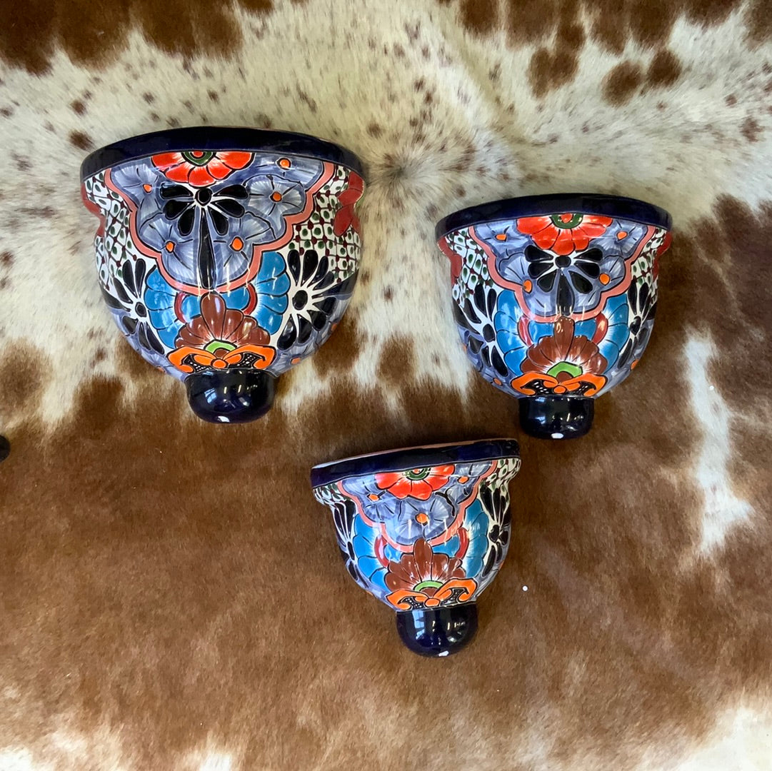 Talavera 3 Piece Wall Plant Pot