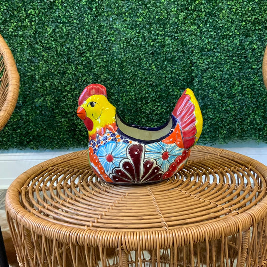 Talavera Chicken Hen Planter