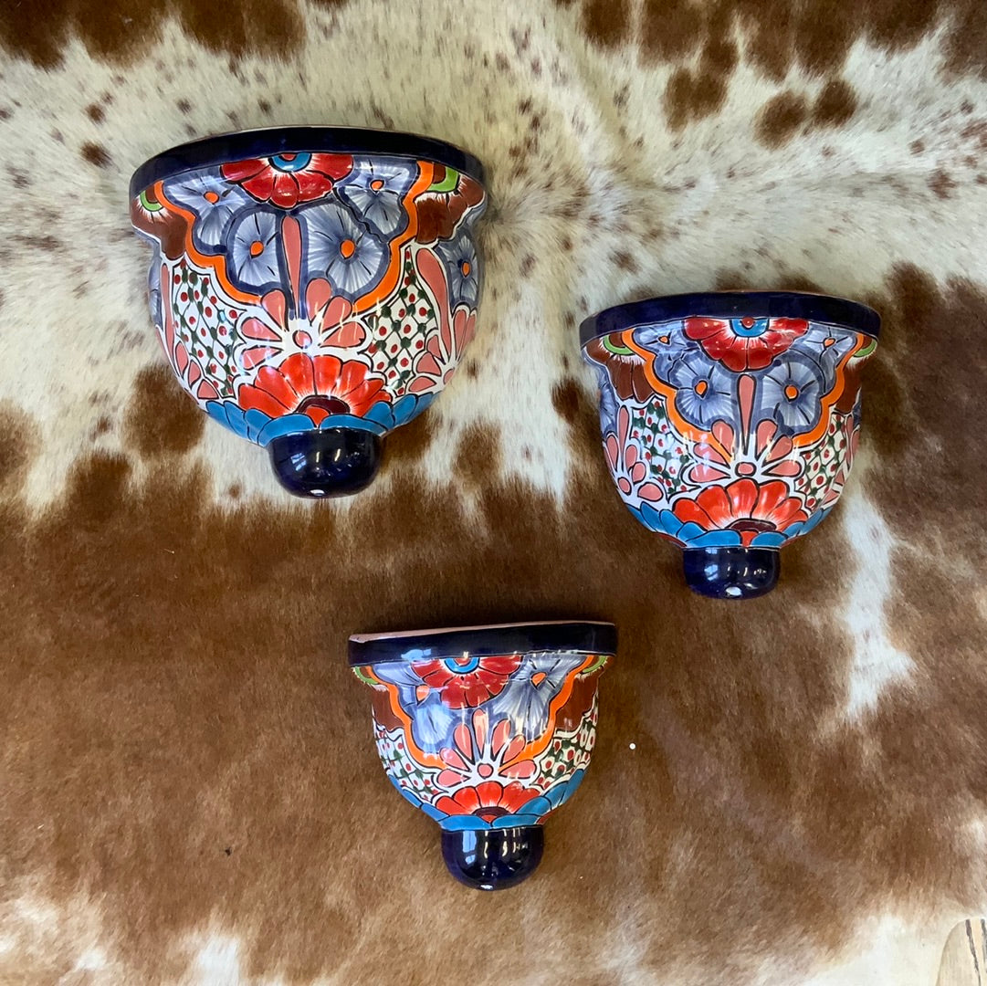 Talavera 3 Piece Wall Plant Pot