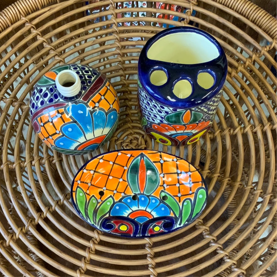 Talavera Bathroom Set