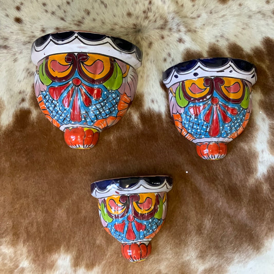 Talavera 3 Piece Wall Plant Pot