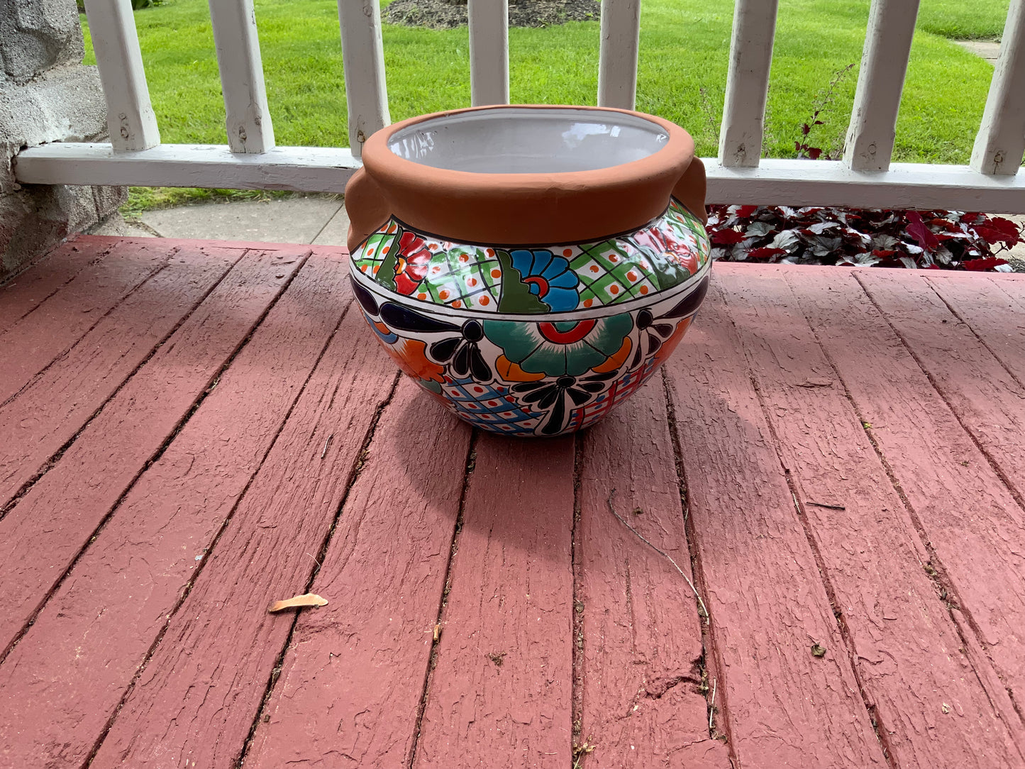 Talavera Michoacana Planter Pot Mexican Pottery Hand Painted Home