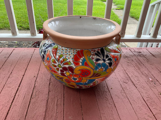 Rim Talavera Clay Pots. Planters. Plants. Pottery